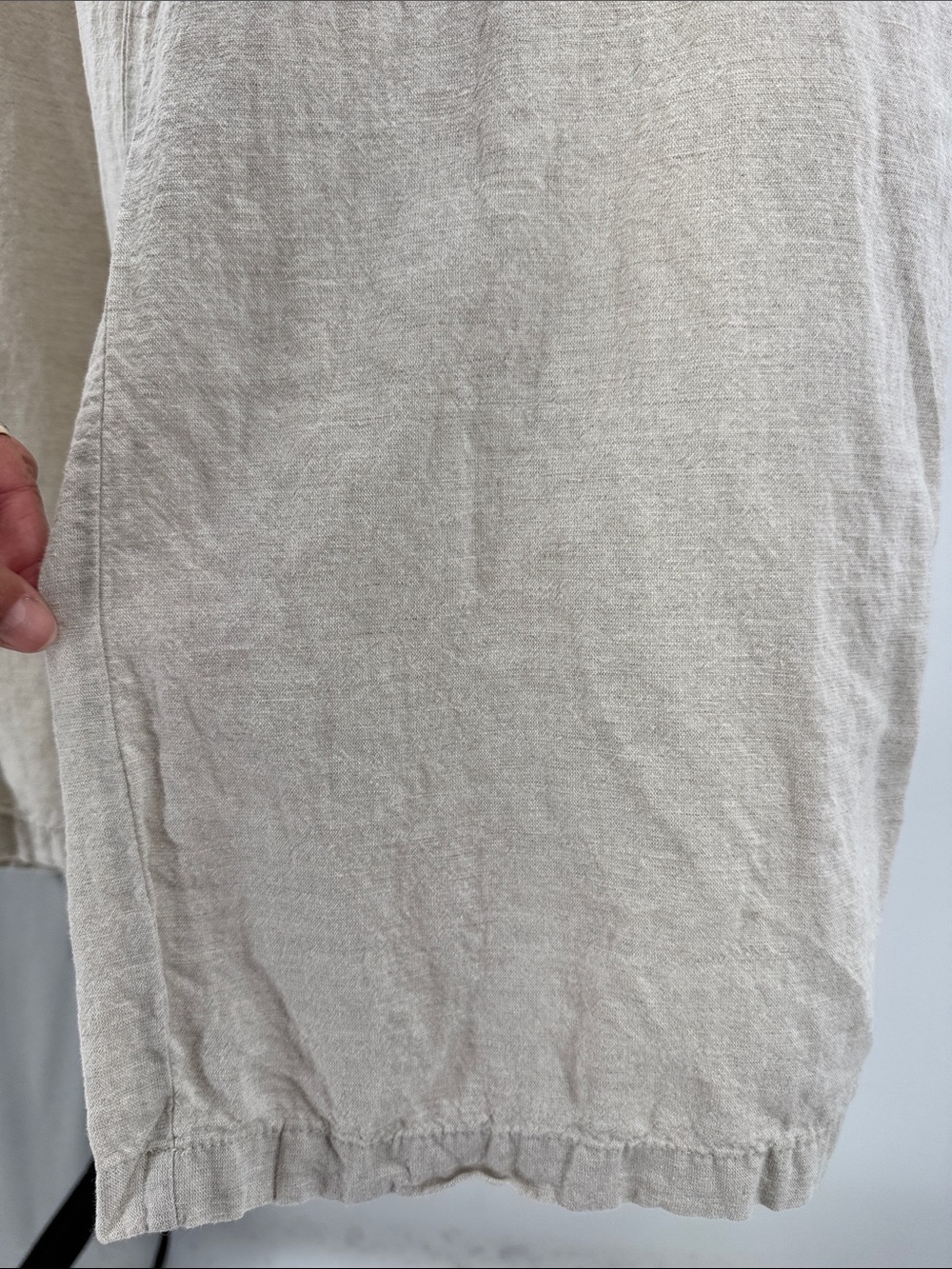 Liz Claiborne Light Khaki Cream Drawstring Linen-Blend Pants XXL casual neutral - Picture 5 of 11